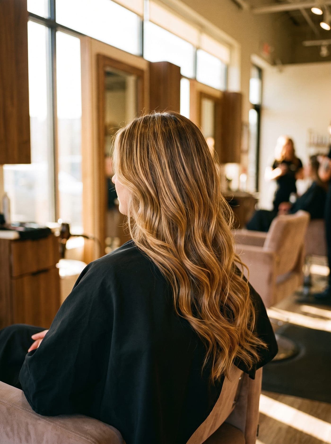 Lived-in balayage with a soft root melt and beachy waves